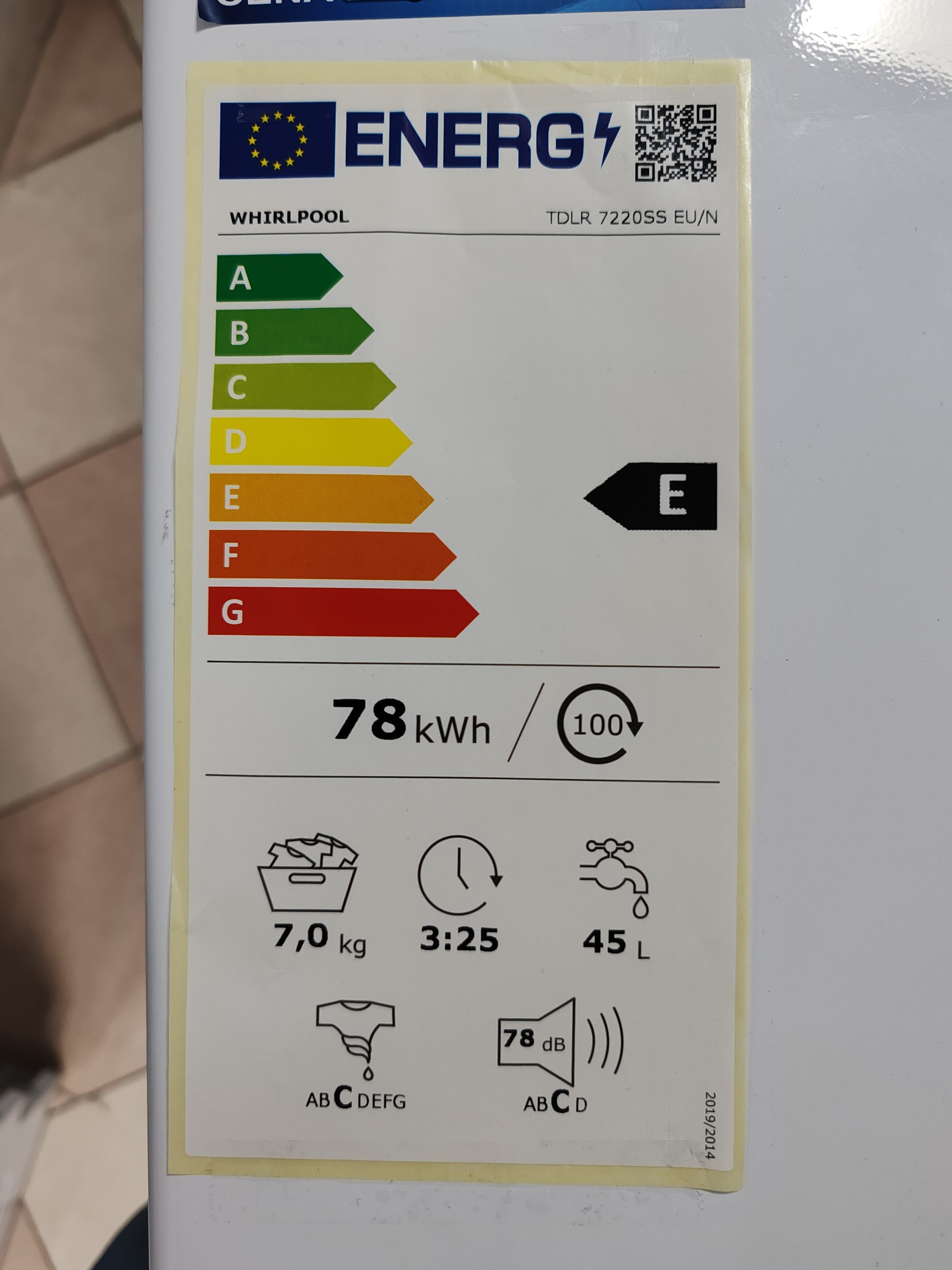 Veš mašina Whirlpool TDLR 7220SS EU/N (2) , 7 kg