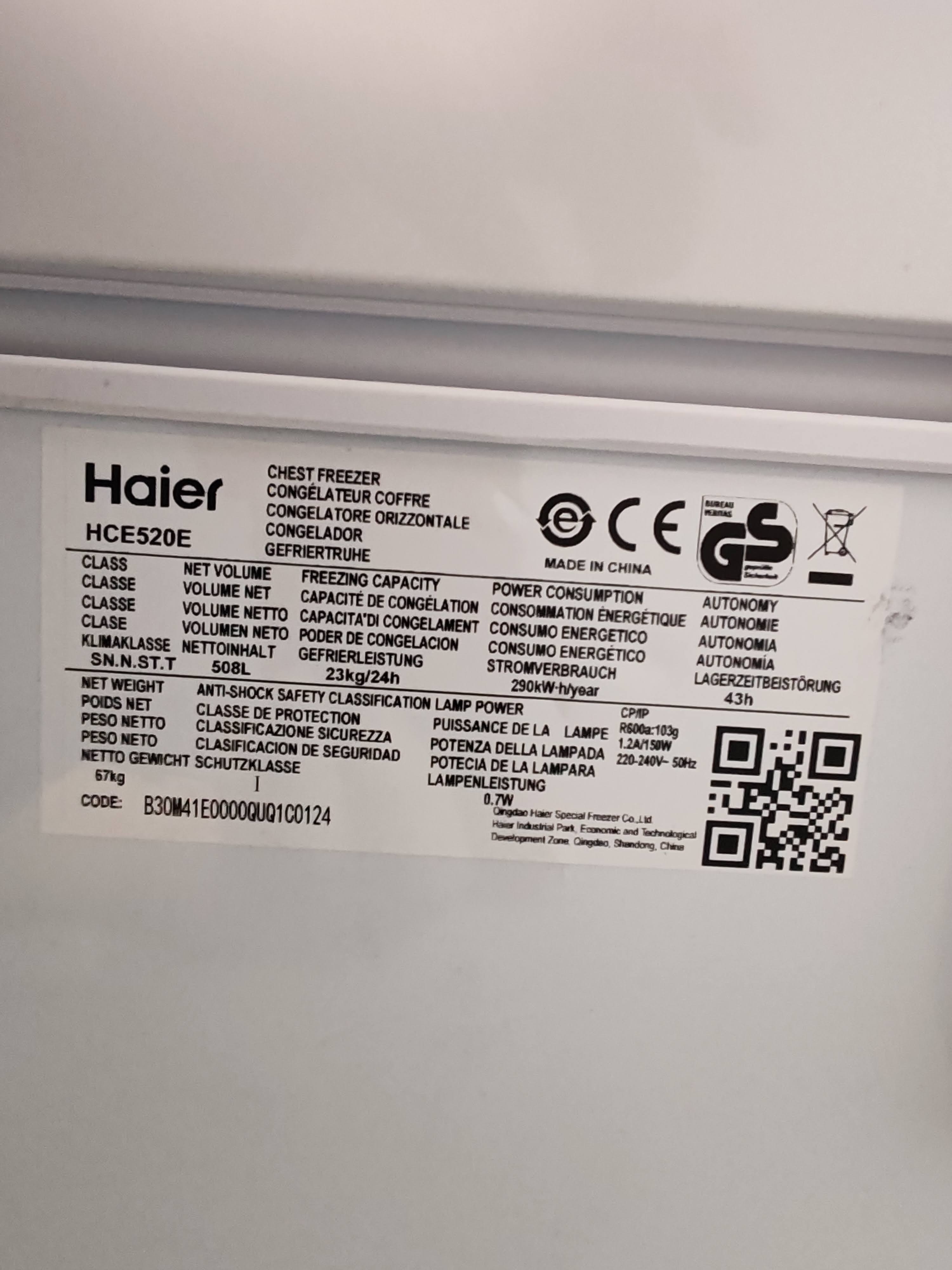 Zamrzivač Haier HCE520E , 508 litara