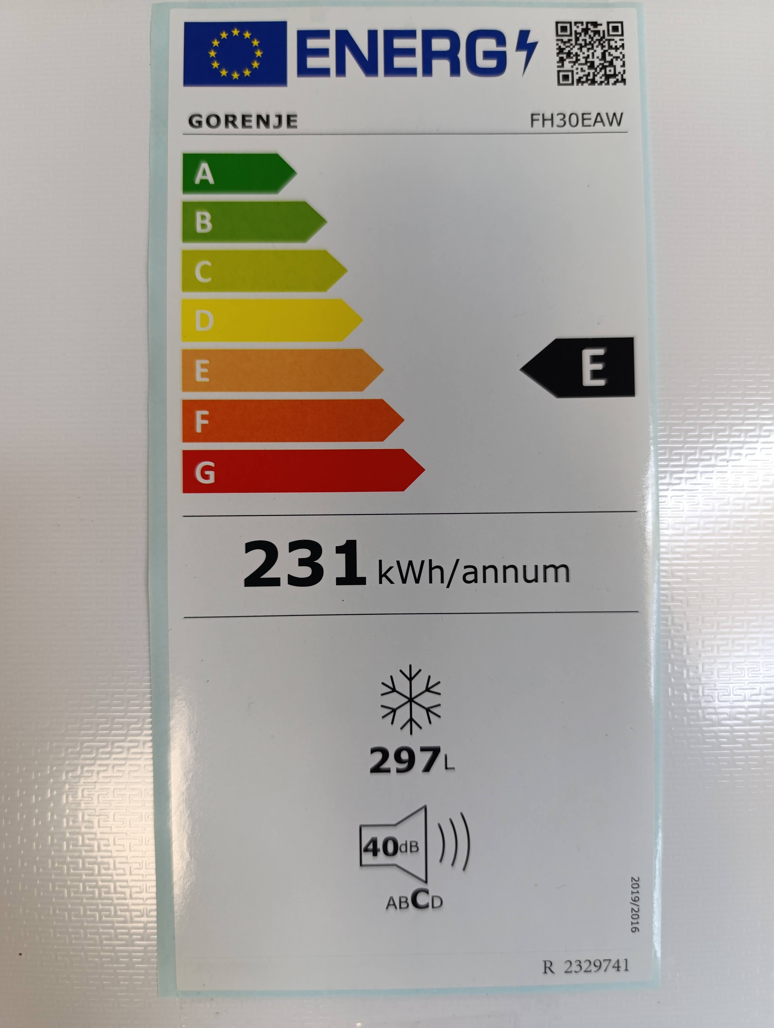 Zamrzivač sandučar Gorenje FH30EAW , 297 litara